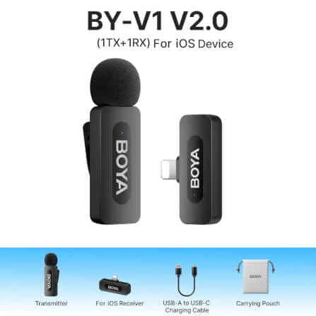 ไมโครโฟนไร้สาย BOYA MICROPHONE BOYA BY-V1 (V2.0)_1